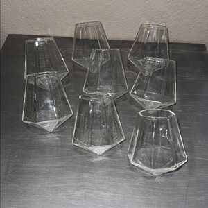 Dragon Glass Diamond Whisky Glasses - Set of 8